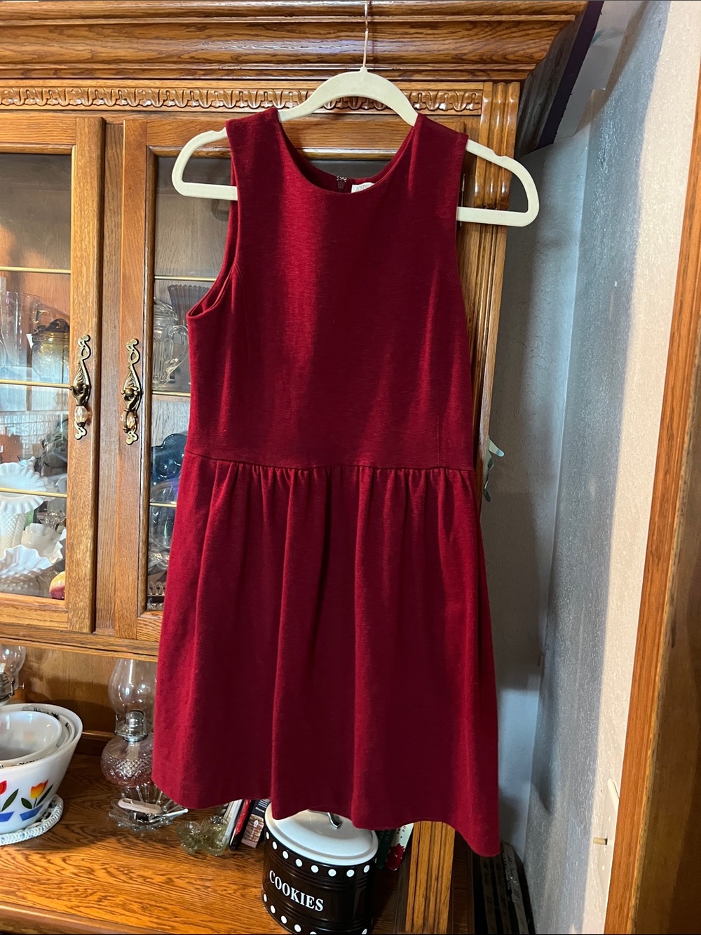 Women’s J Crew Burgundy Sleeveless Knit Dress